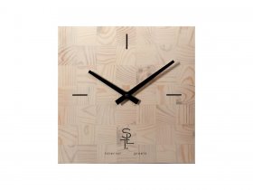 Часы настенные SLT 5196 CHESS WHITE WOOD в Железнодорожном - zheleznodorozhnyj.mebel-nsk.ru | фото