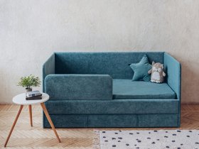 Диван-кровать Happy (бирюзовый) в Железнодорожном - zheleznodorozhnyj.mebel-nsk.ru | фото