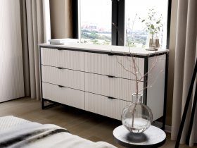 Комод 6 ящиков Нора (персидский жемчуг) в Железнодорожном - zheleznodorozhnyj.mebel-nsk.ru | фото