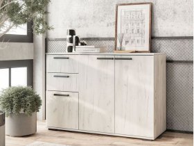 Комод Стандарт-3 NEW (дуб крафт белый) в Железнодорожном - zheleznodorozhnyj.mebel-nsk.ru | фото