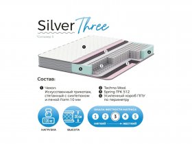 Матрас Silver Three в Железнодорожном - zheleznodorozhnyj.mebel-nsk.ru | фото