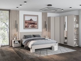 Модульная спальня Люмо (кашемир) в Железнодорожном - zheleznodorozhnyj.mebel-nsk.ru | фото