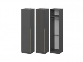 Шкаф ШК-50 Эккервуд (графит) в Железнодорожном - zheleznodorozhnyj.mebel-nsk.ru | фото