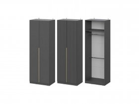 Шкаф ШК-75 Эккервуд (графит) в Железнодорожном - zheleznodorozhnyj.mebel-nsk.ru | фото