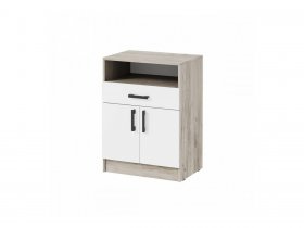 Тумба ТБ-1 Вега (дуб крафт серый/белый) в Железнодорожном - zheleznodorozhnyj.mebel-nsk.ru | фото